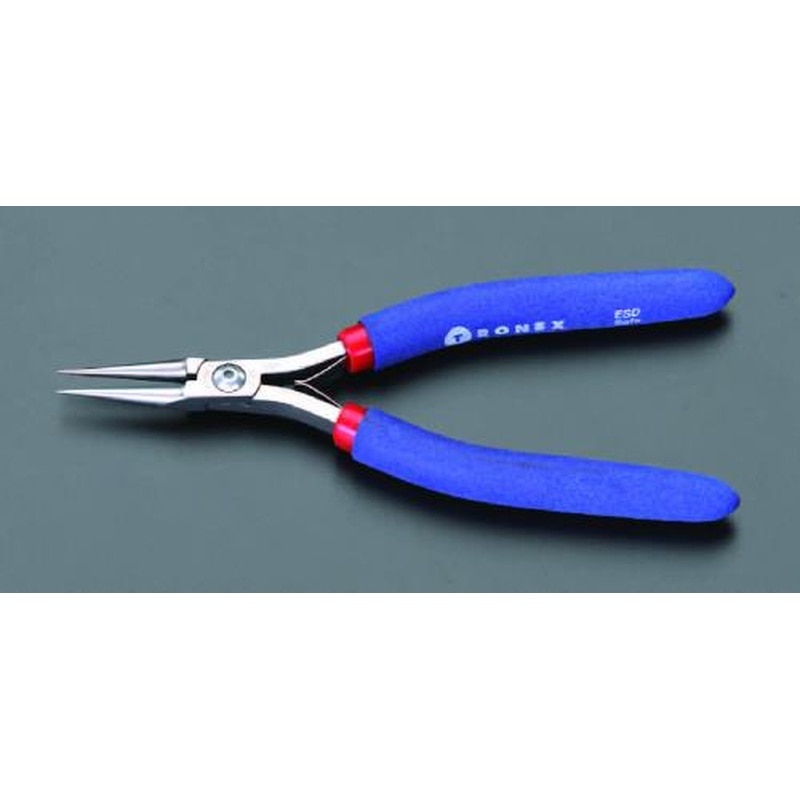 エスコ EA537T-2 170mm精密用プライヤー(ESD/丸/バネ付) 1個(ご注文単位1個)【直送品】