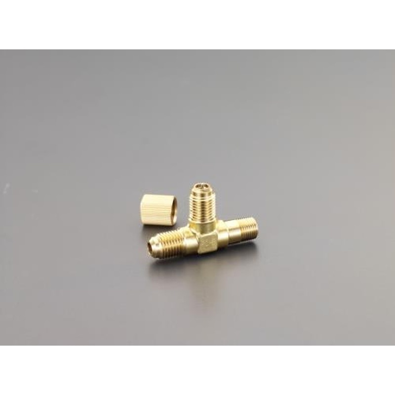 エスコ EA402GD-1 F1/4”xF1/4”xNPT1/8”T型アクセスバルブ 1個（ご注文単位1個）【直送品】