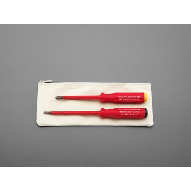 エスコ EA560PL-10 2本組［＋-]ドライバー(絶縁) 1個（ご注文単位1個）【直送品】