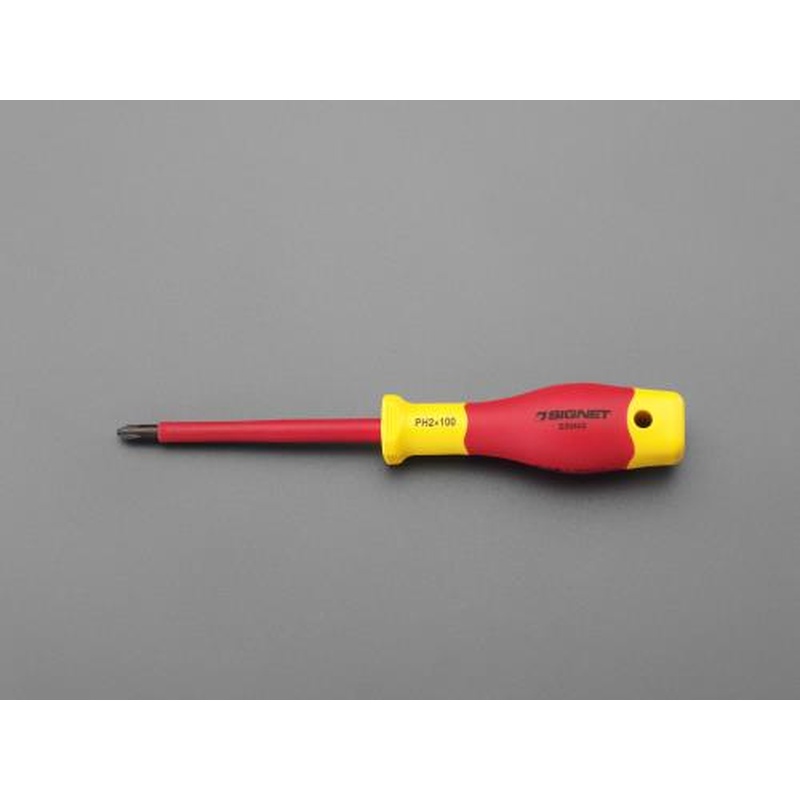 エスコ EA557SA-1 #1x80mm［＋]ドライバー(絶縁) 1個（ご注文単位1個）【直送品】