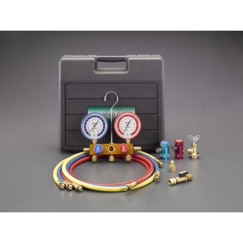エスコ EA101ND-1[HFO1234yf]ゲージマニホールドキット 1個（ご注文単位1個）【直送品】
