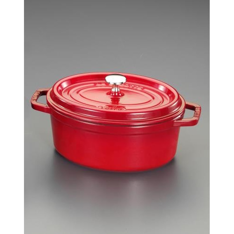 エスコ EA913VM-68A 230mm/2.3L両手鍋(レッド) 1個（ご注文単位1個）【直送品】