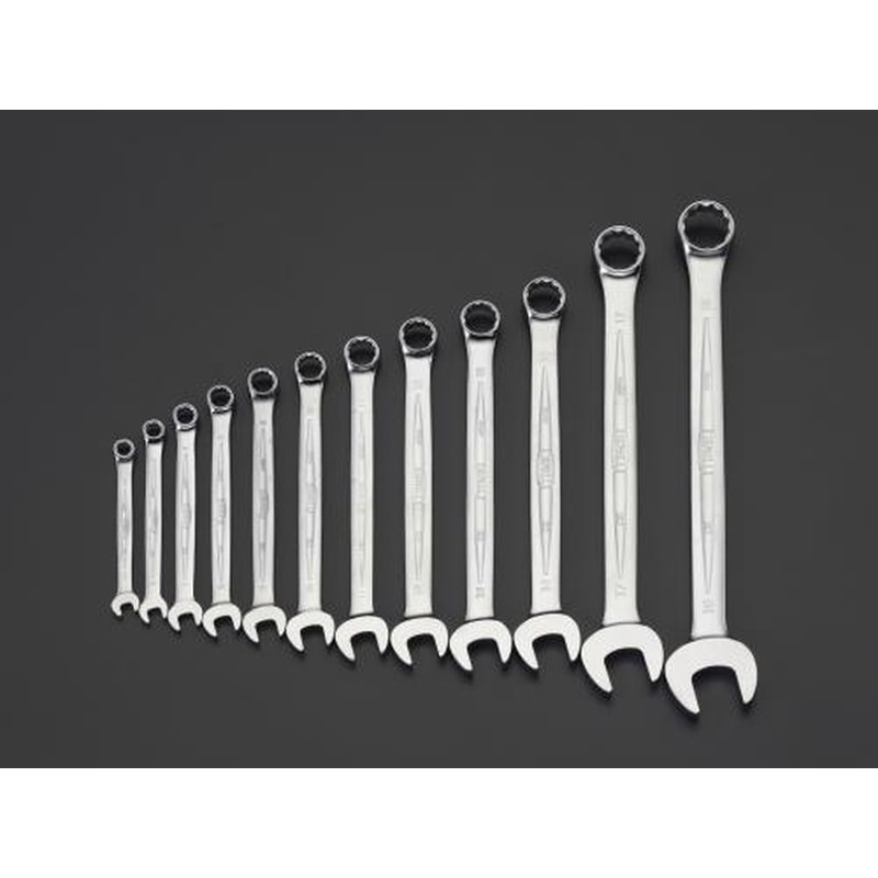 エスコ EA614H-120A 12本組/5.5-19mm片目片口スパナ 1個（ご注文単位1個）【直送品】