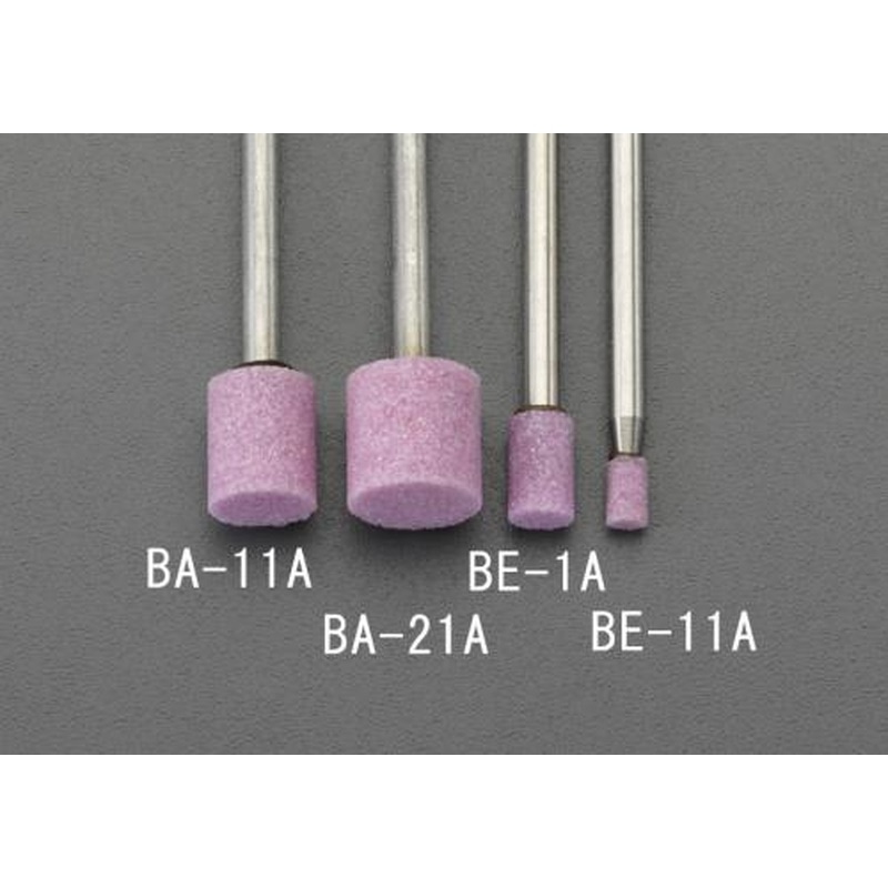 エスコ EA819BE-1A 5x8mm/3mm軸軸付砥石(赤) 1個（ご注文単位1個）【直送品】