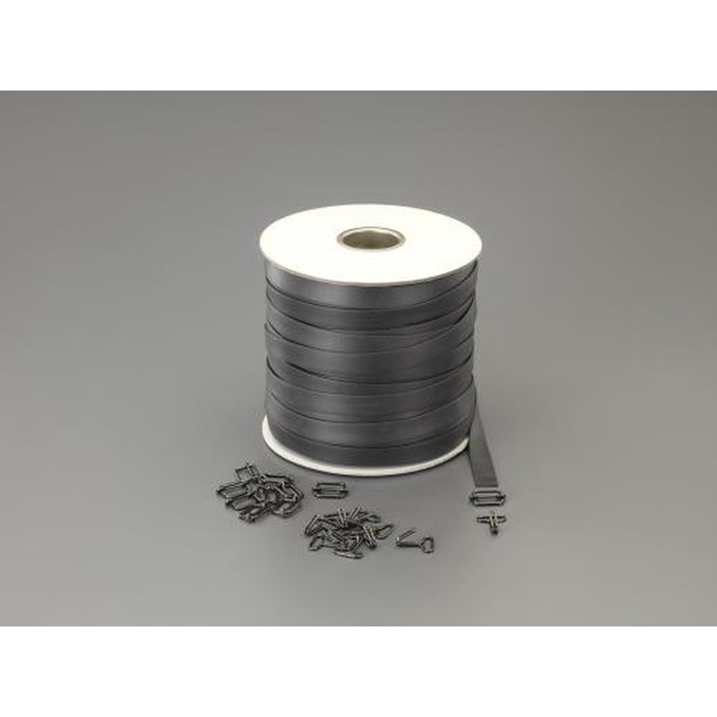 エスコ EA628WL-420 20x2.0mmx100m平ゴムロープ(金具付) 1個（ご注文単位1個）【直送品】