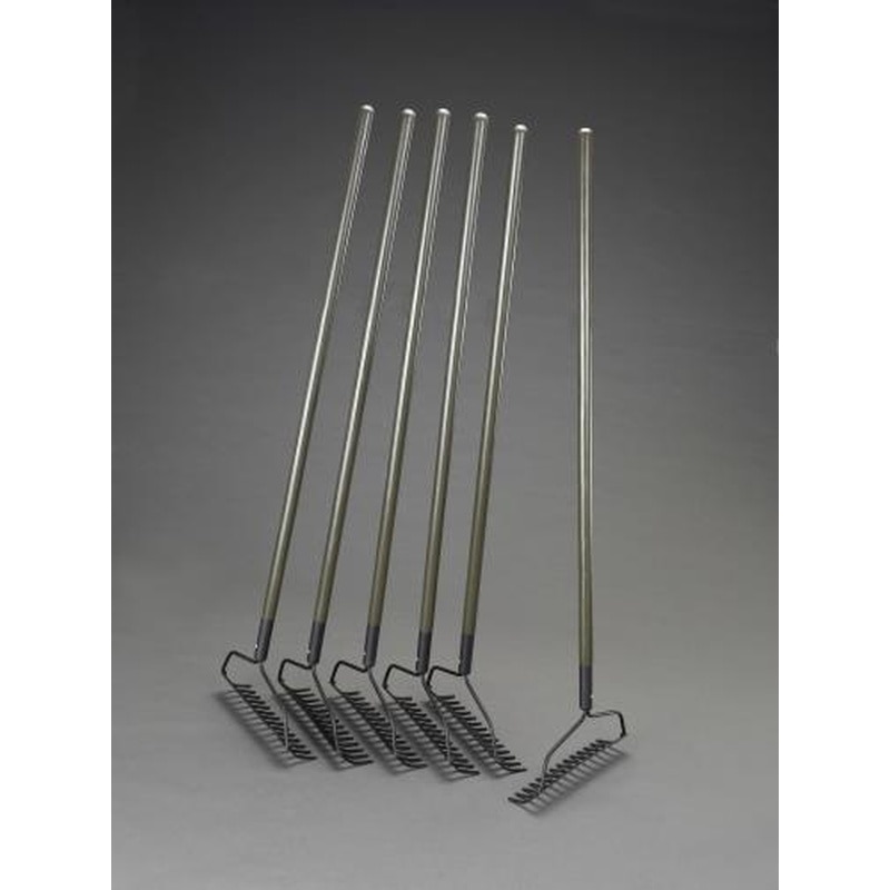 エスコ EA650RA-40 350x1350mmガーデンレーキ(スチール製OD色/6本 1個(ご注文単位1個)【直送品】