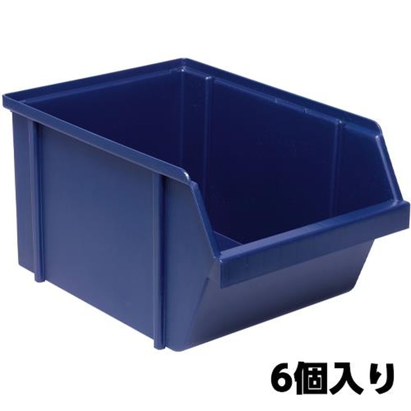 エスコ EA661CA-28 256x365x200mmパーツトレー(重ね置型・青/6個) 1個(ご注文単位1個)【直送品】