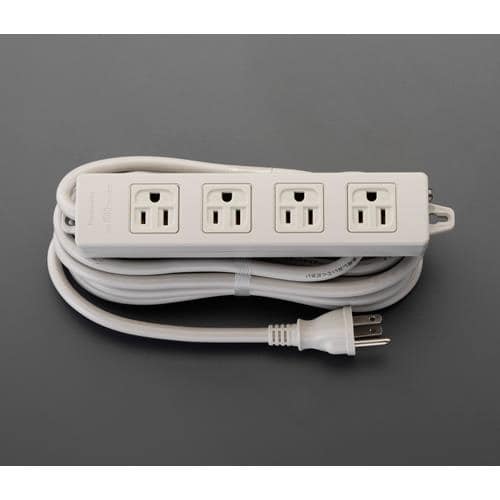エスコ EA815GL-213 AC125V/15Ax 5m タップ(4口・接地・マグネット付) 1個 （ご注文単位1個）【直送品】