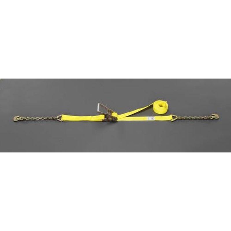 エスコ EA982BC-11 50mmx8.3m/1500kgベルト荷締機(チェーン・フック付) 1個（ご注文単位1個）【直送品】