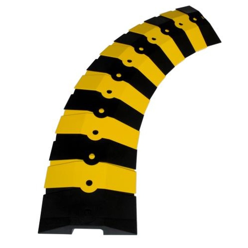 エスコ EA983PL-11 248x35mmx1mケーブルプロテクター(黒/黄) 1個（ご注文単位1個）【直送品】