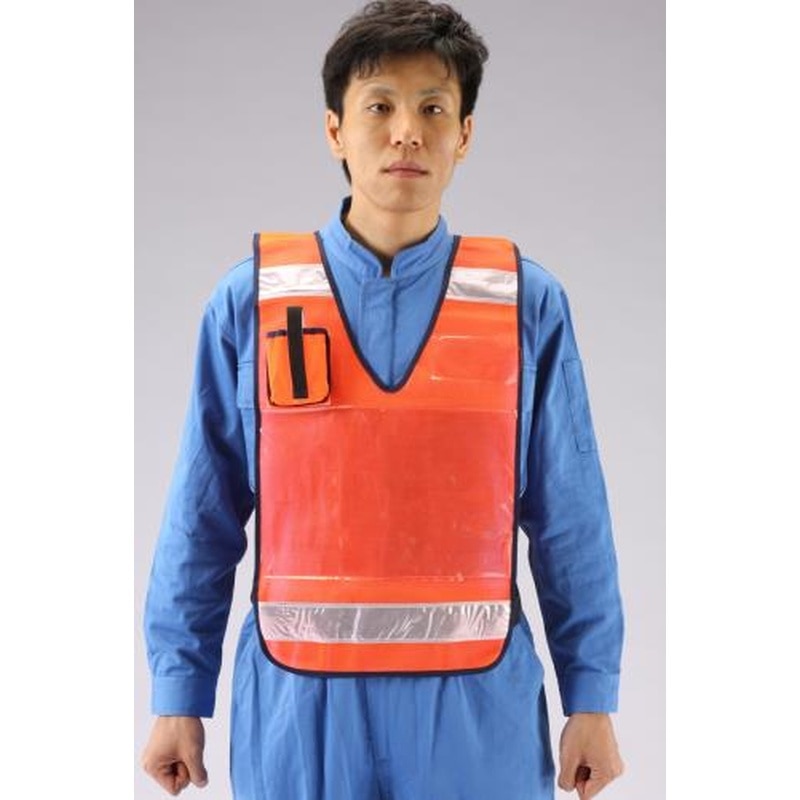 エスコ EA983R-232 防犯ベスト(オレンジ) 1個（ご注文単位1個）【直送品】