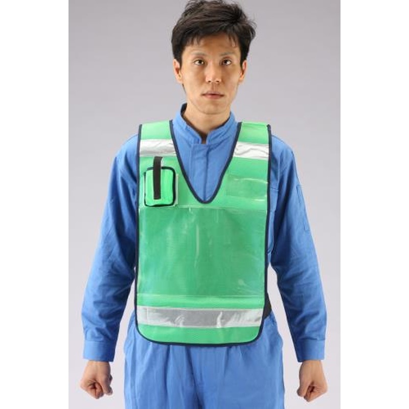 エスコ EA983R-233 防犯ベスト(緑) 1個（ご注文単位1個）【直送品】