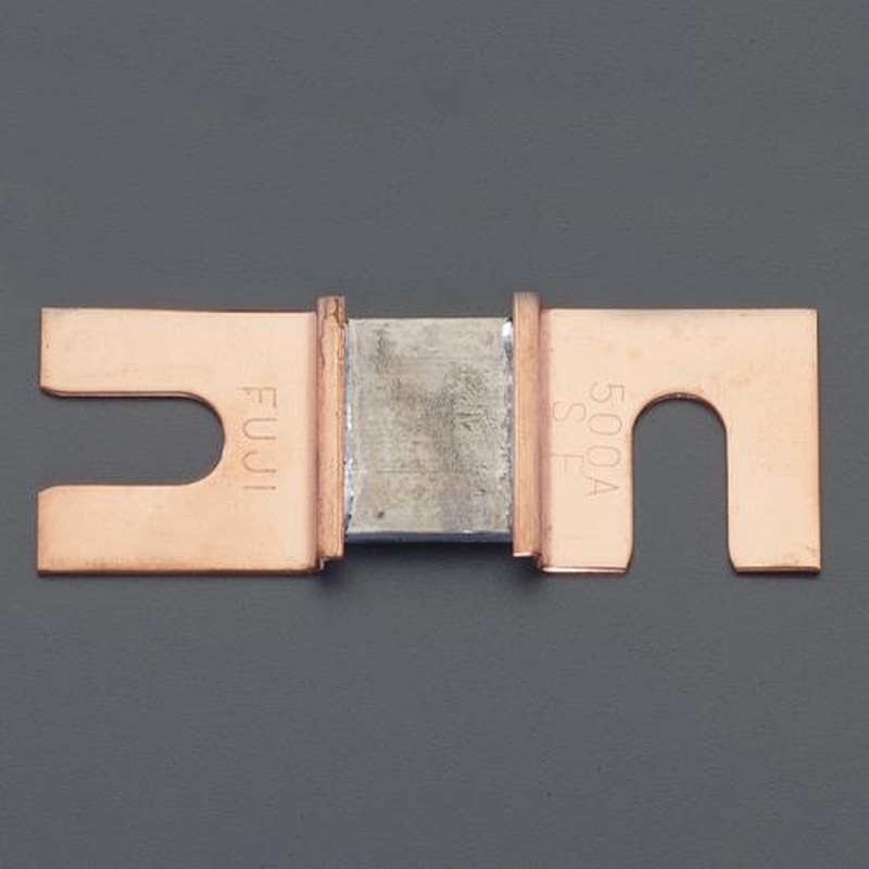 エスコ EA758ZP-9A 500A/55mm銅つめ付ヒューズ(2本) 1個(ご注文単位1個)【直送品】