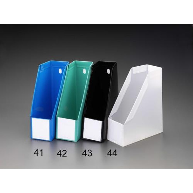 エスコ EA954TD-43 102x265x309mmファイルスタンド(たて型/ブラック) 1個（ご注文単位1個）【直送品】