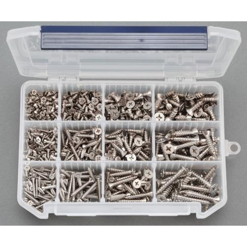 エスコ EA949AL-22 3-6mm皿頭タッピングビスセット(ステンレス製) 1個（ご注文単位1個）【直送品】