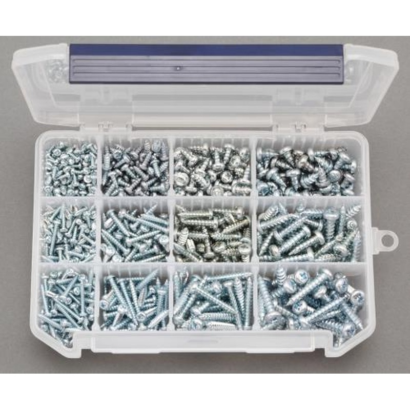 エスコ EA949AK-3 3-6mmナベ頭タッピングビスセット/鉄ユニクロ 1個（ご注文単位1個）【直送品】