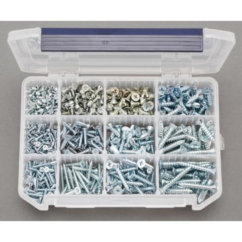 エスコ EA949AK-11 3-6mm皿頭タッピングビスセット/鉄ユニクロ 1個（ご注文単位1個）【直送品】