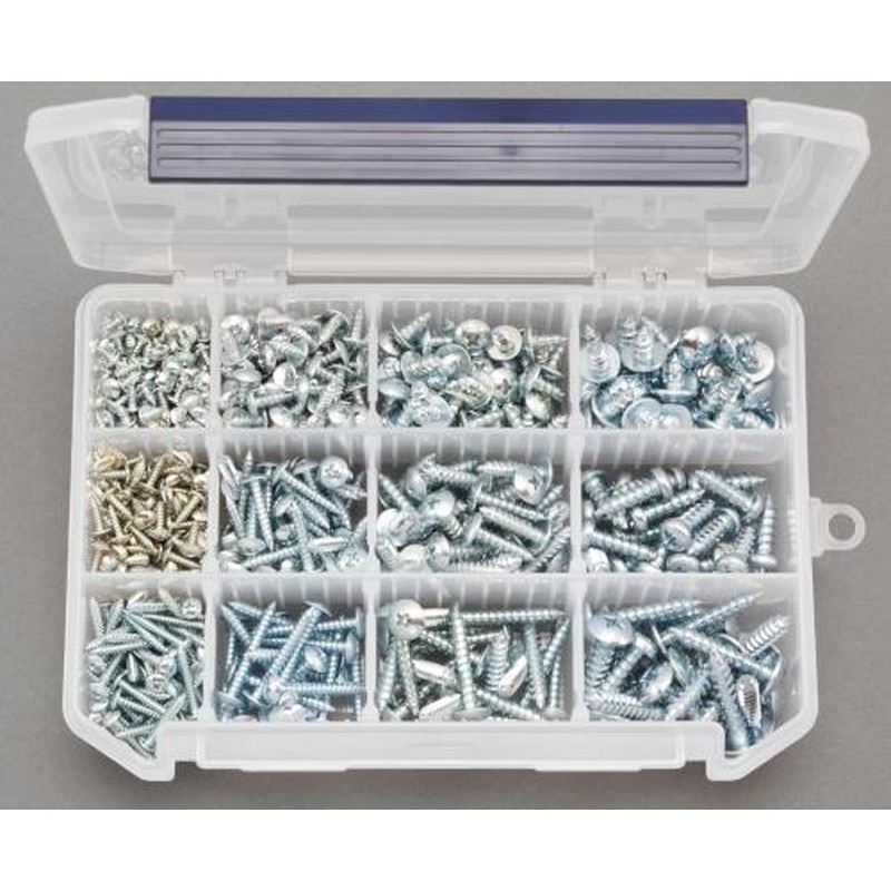 エスコ EA949AK-21 3-6mmトラス頭タッピングビスセット/鉄ユニクロ 1個（ご注文単位1個）【直送品】