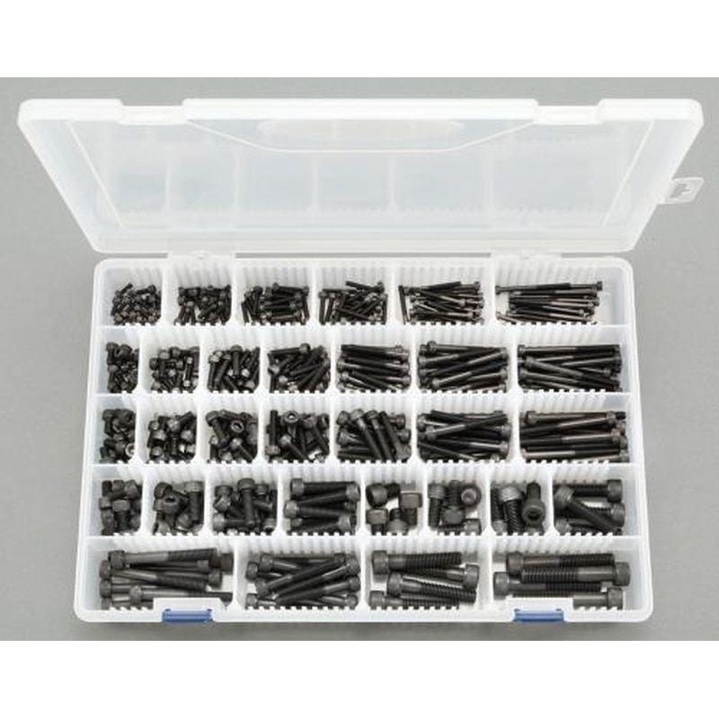 エスコ EA949MK-1 M3-M8六角穴付ボルトセット(ステンレス/黒色) 1個（ご注文単位1個）【直送品】