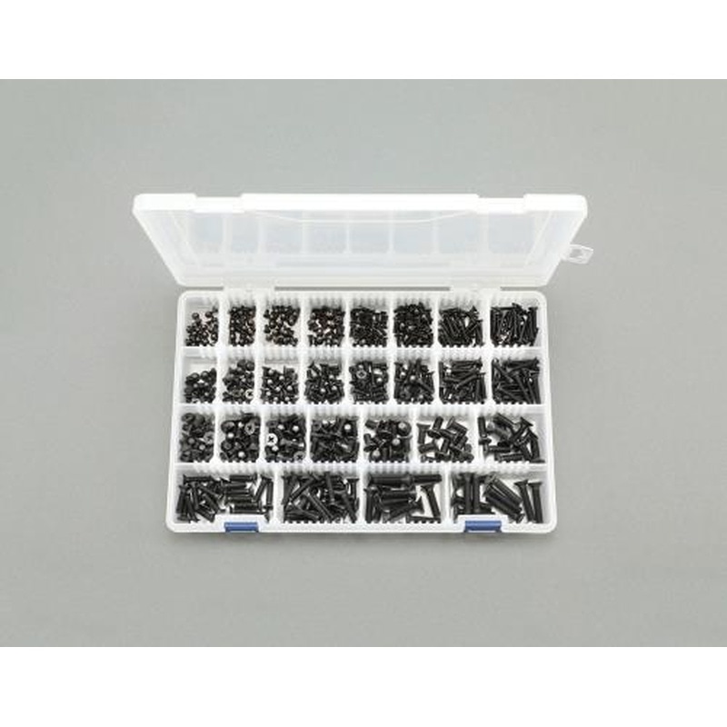 エスコ EA949TF-1 M3-M6皿頭小ねじセット(ステンレス/黒色) 1個（ご注文単位1個）【直送品】