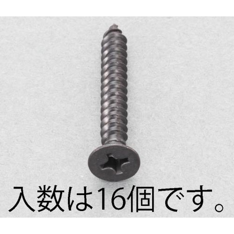エスコ EA949AS-530 5x30mm皿頭タッピングビス(ステンレス/黒色/16本) 1個（ご注文単位1個）【直送品】