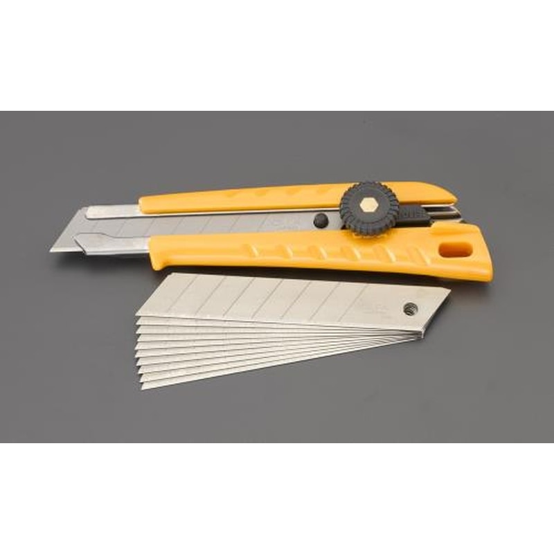 エスコ EA589CD-10 カッターナイフ(替刃10枚付セット) 1個（ご注文単位1個）【直送品】