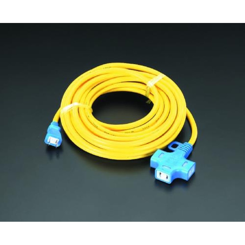 エスコ EA815GC-21 AC125V/15A/10m延長コード(抜け止) 1個（ご注文単位1個）【直送品】