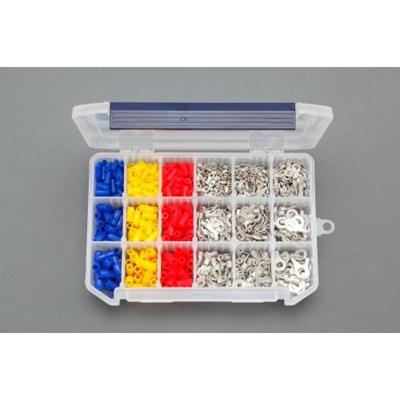 エスコ EA538LG-6 裸圧着端子・絶縁キャップセット 1個(ご注文単位1個)【直送品】