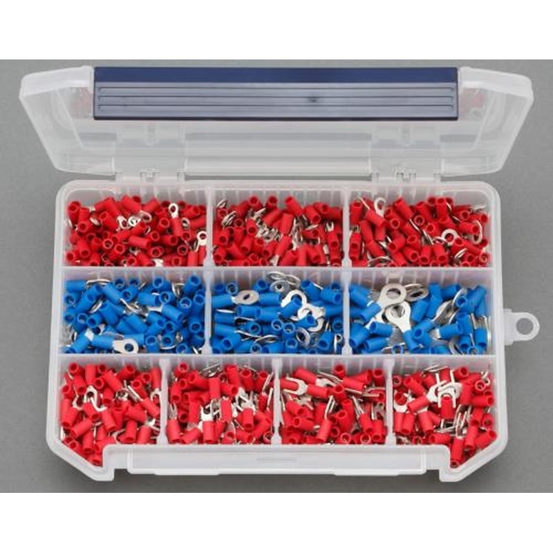 エスコ EA538LG-13 絶縁圧着端子セット 1個(ご注文単位1個)【直送品】