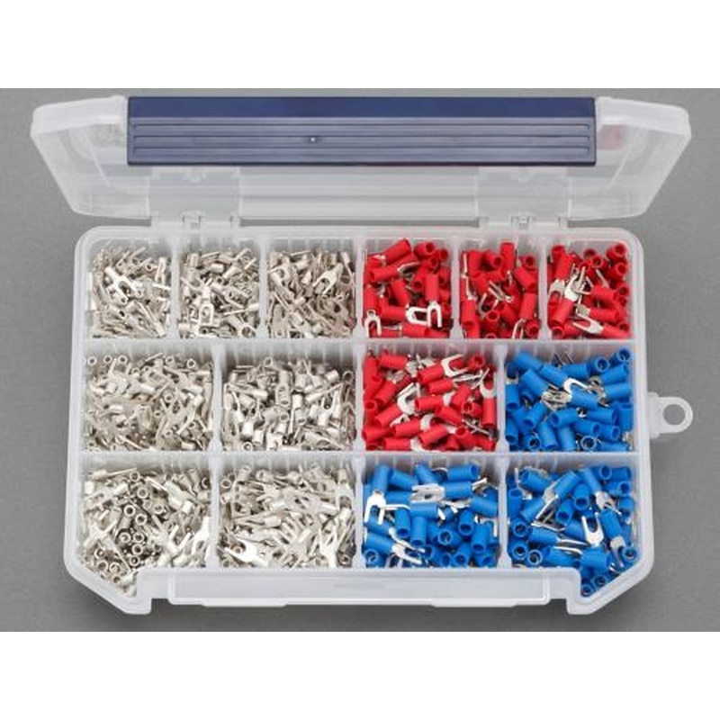 エスコ EA538LG-21 裸・絶縁圧着端子セット 1個(ご注文単位1個)【直送品】