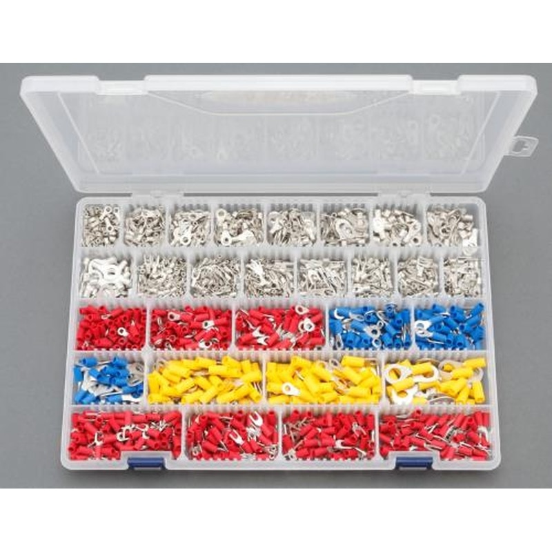 エスコ EA538LG-22 裸・絶縁圧着端子セット 1個(ご注文単位1個)【直送品】