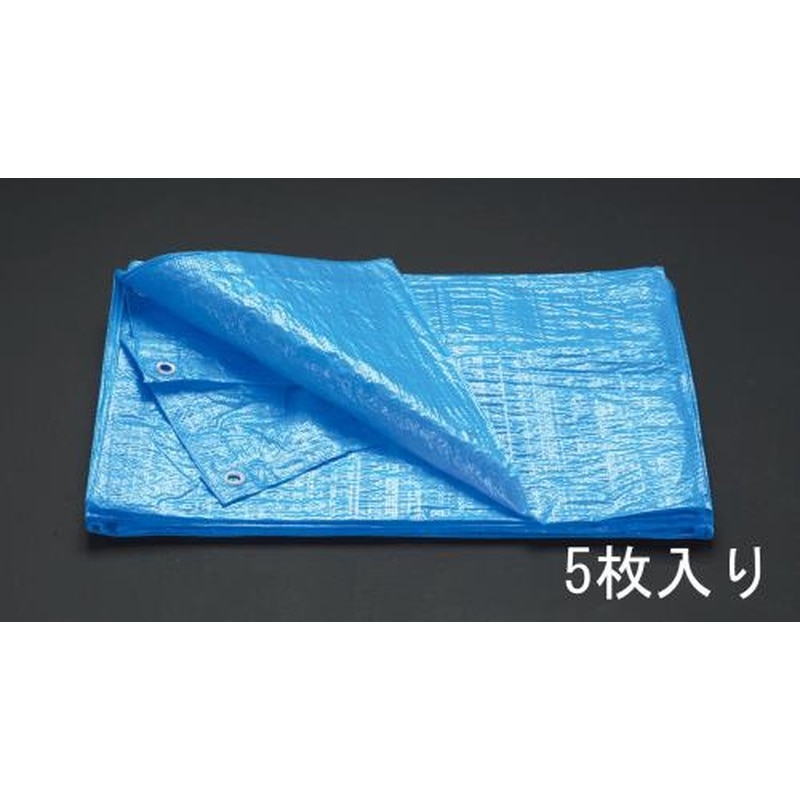 エスコ EA911AB-13A 3.6x5.4m/0.15mmブルーシート(#1500/5枚) 1個（ご注文単位1個）【直送品】