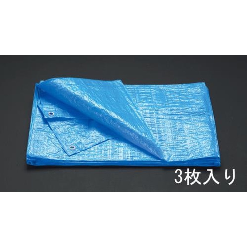 エスコ EA911AB-15 7.2x9.0m/0.15mmブルーシート(#1500/3枚) 1個（ご注文単位1個）【直送品】