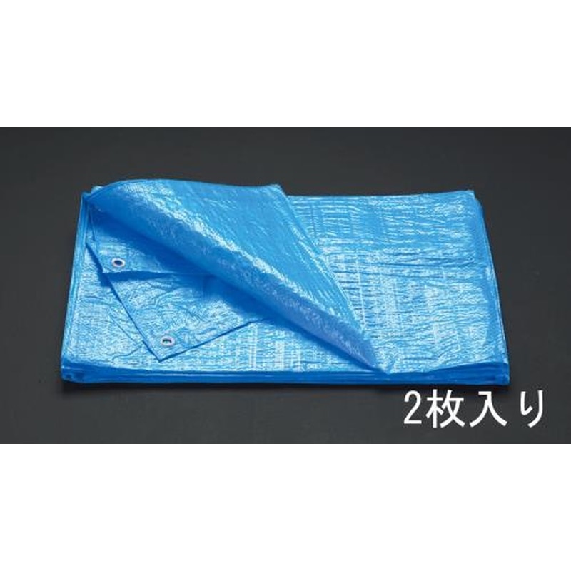 エスコ EA911AB-16 10x10m/0.15mmブルーシート(#1500/2枚) 1個（ご注文単位1個）【直送品】