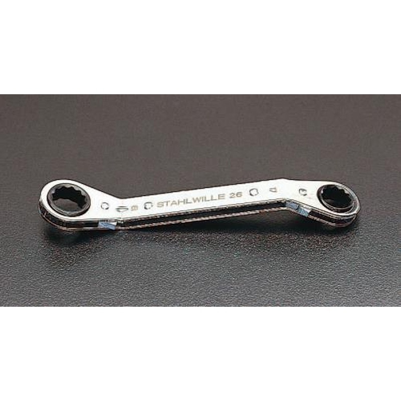 エスコ EA602CE-52 3/8”x7/16”ラチェットめがね(オフセット型) 1個（ご注文単位1個）【直送品】