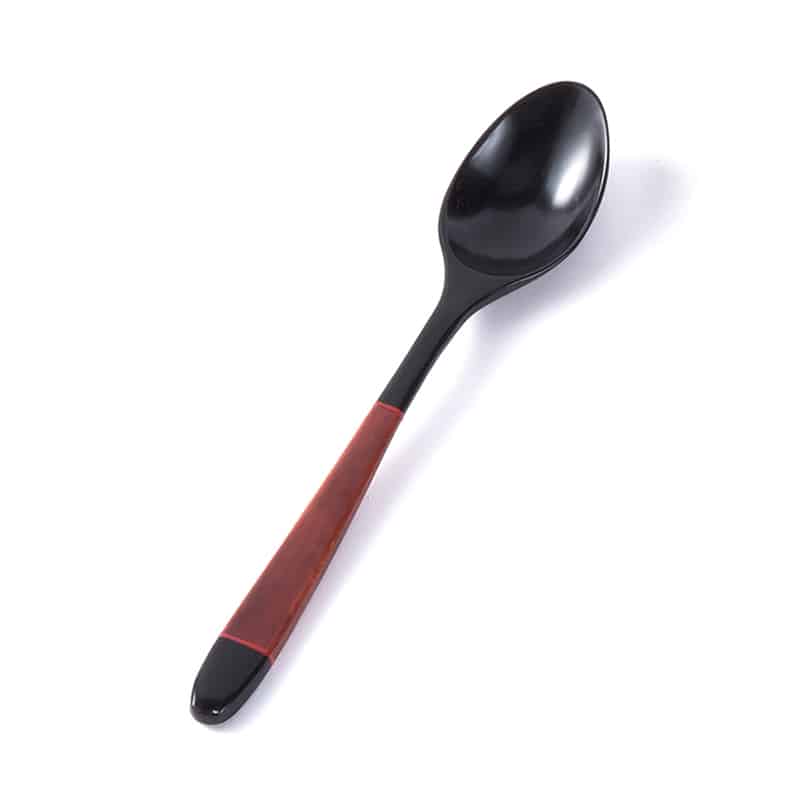 山下工芸 木製塗分グラタンスプーン 黒 26014460 1本（ご注文単位1本）【直送品】