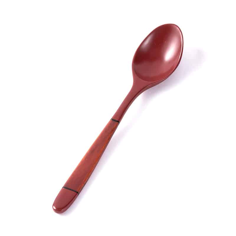 山下工芸 木製塗分グラタンスプーン 朱 26014580 1本（ご注文単位1本）【直送品】