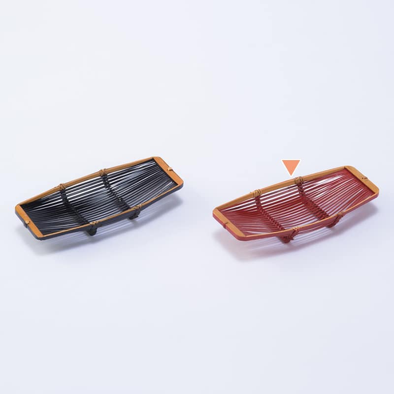 山下工芸 竹ヒゴオシボリ入 朱 34310000 1個（ご注文単位1個）【直送品】