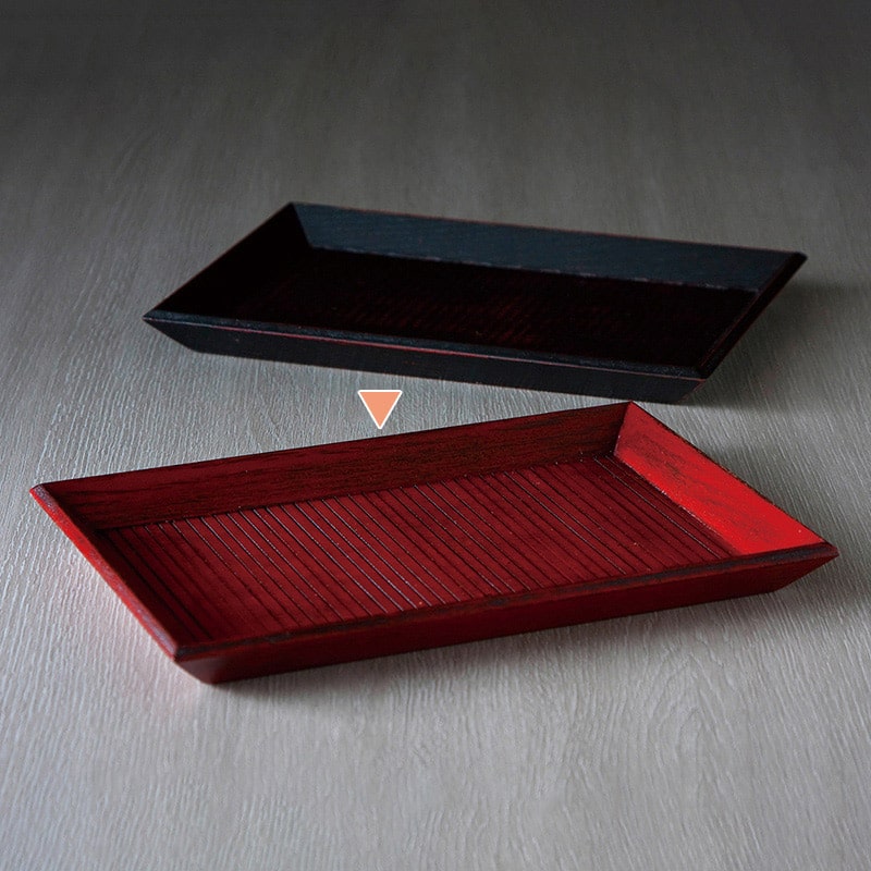 山下工芸 切手盆 根来 23431000 1枚（ご注文単位1枚）【直送品】