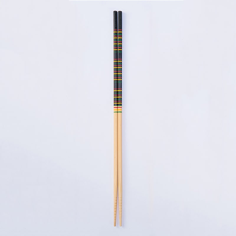 山下工芸 カブキ菜箸 大 スベリ止付 黒 27472001 1組（ご注文単位1組）【直送品】