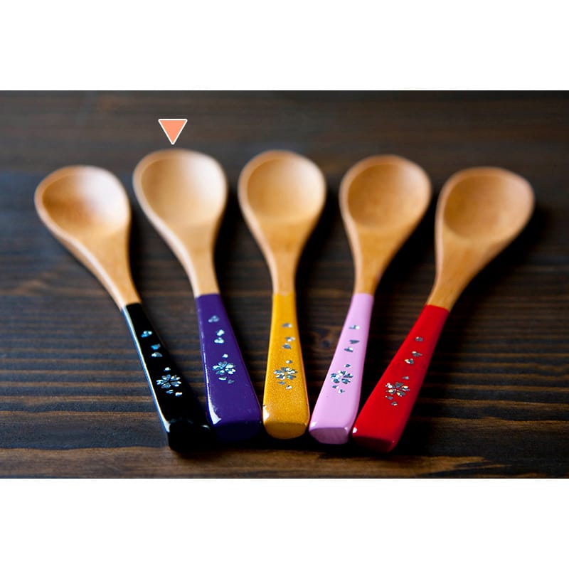 山下工芸 スプーン 花deco 小 紫 26017970 1本（ご注文単位1本）【直送品】