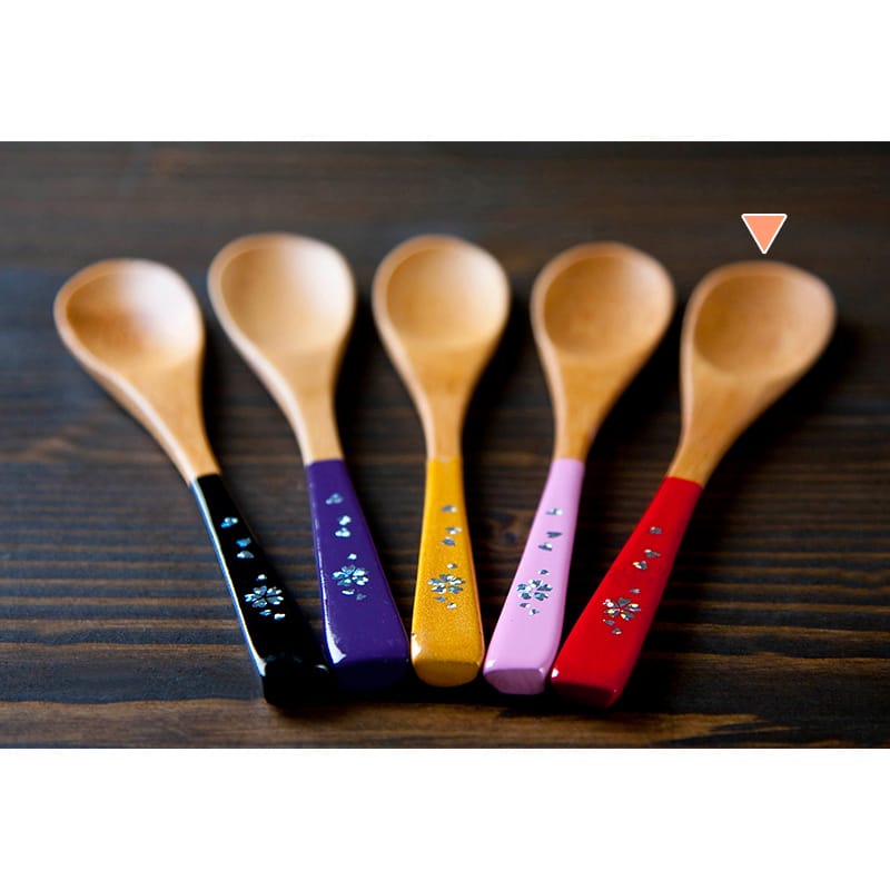 山下工芸 スプーン 花deco 小 赤 26017900 1本（ご注文単位1本）【直送品】