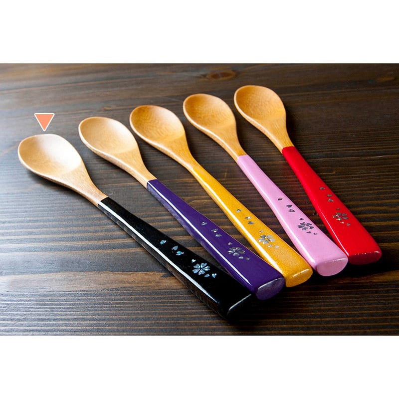 山下工芸 スプーン 花deco 大 黒 26017870 1本（ご注文単位1本）【直送品】