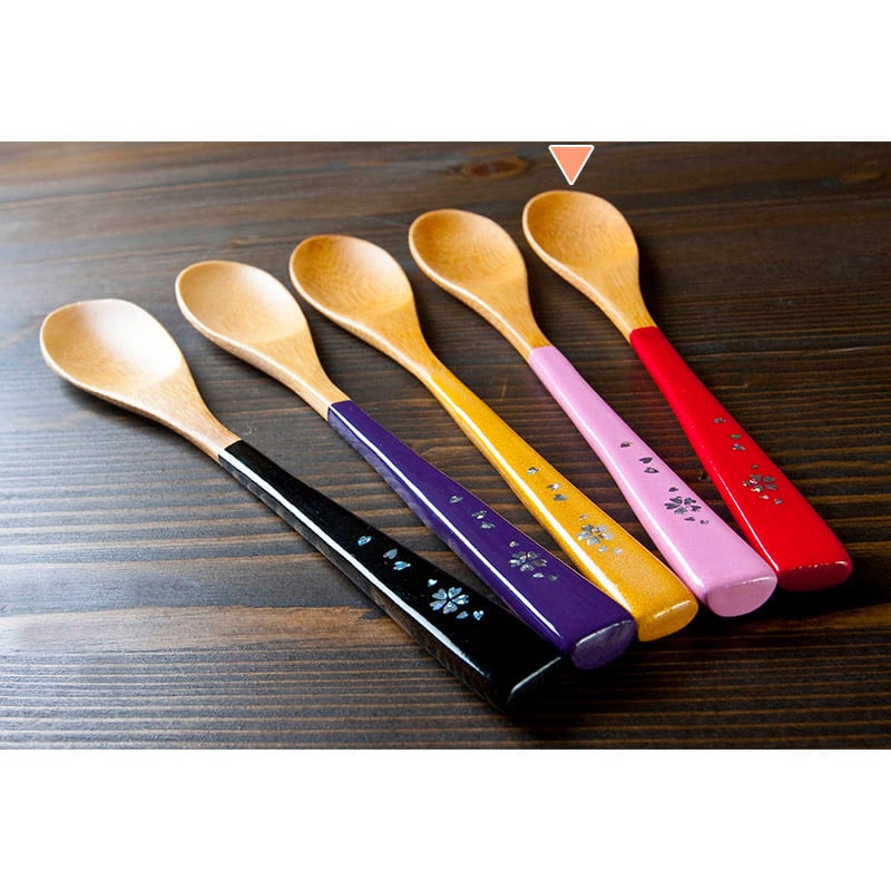 山下工芸 スプーン 花deco 大 赤 26017810 1本（ご注文単位1本）【直送品】