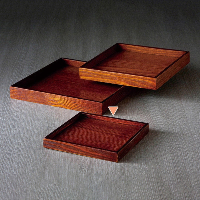 山下工芸 木製角皿 7寸 23505000 1枚（ご注文単位1枚）【直送品】