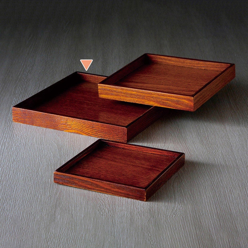 山下工芸 木製角皿 尺 23530000 1枚（ご注文単位1枚）【直送品】