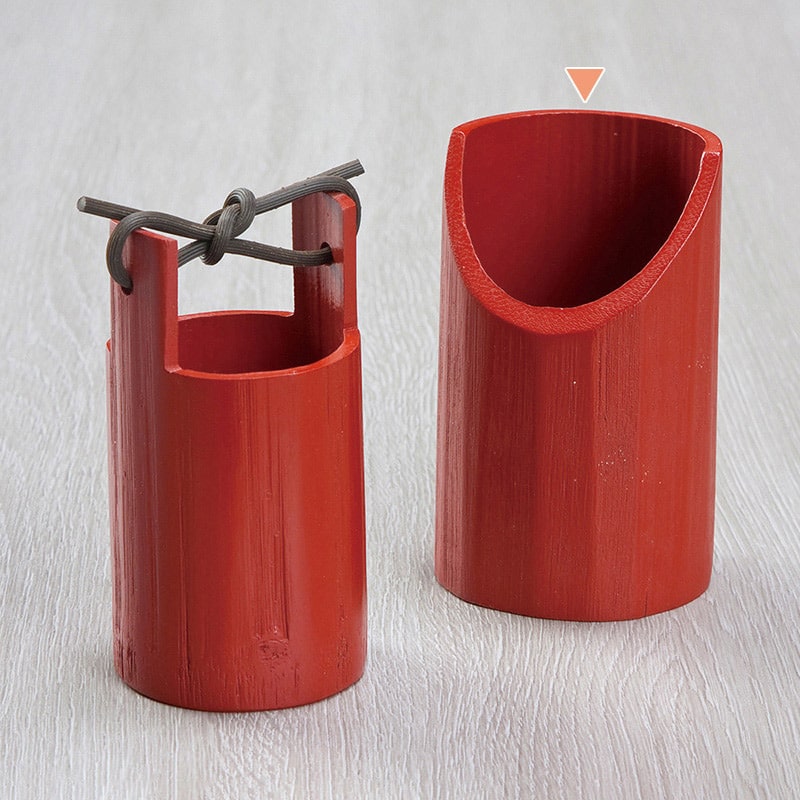 山下工芸 朱塗ミニハツリカット一輪 42025600 1個（ご注文単位1個）【直送品】