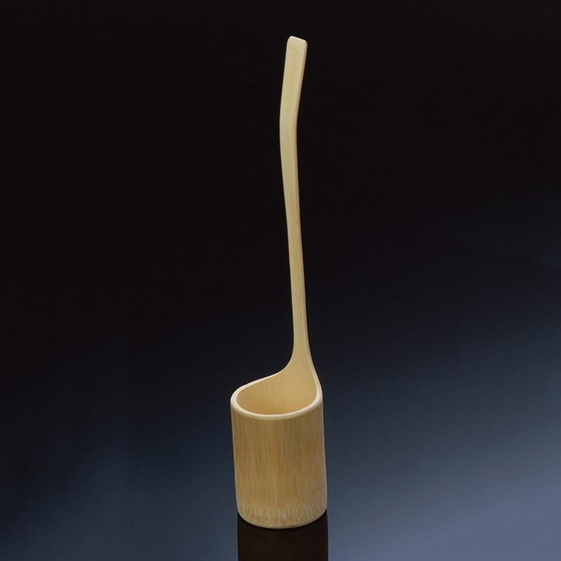 山下工芸 ロクロ縦ヒシャク 曲 大 26013070 1個（ご注文単位1個）【直送品】