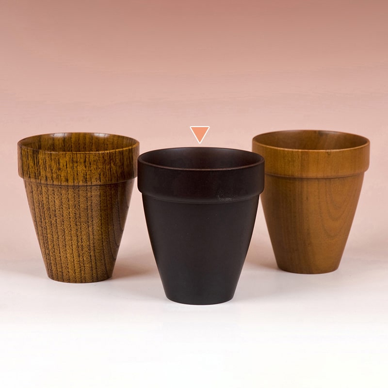 山下工芸 木製スタッキングカップ ダークブラウン 41011490 1個（ご注文単位1個）【直送品】