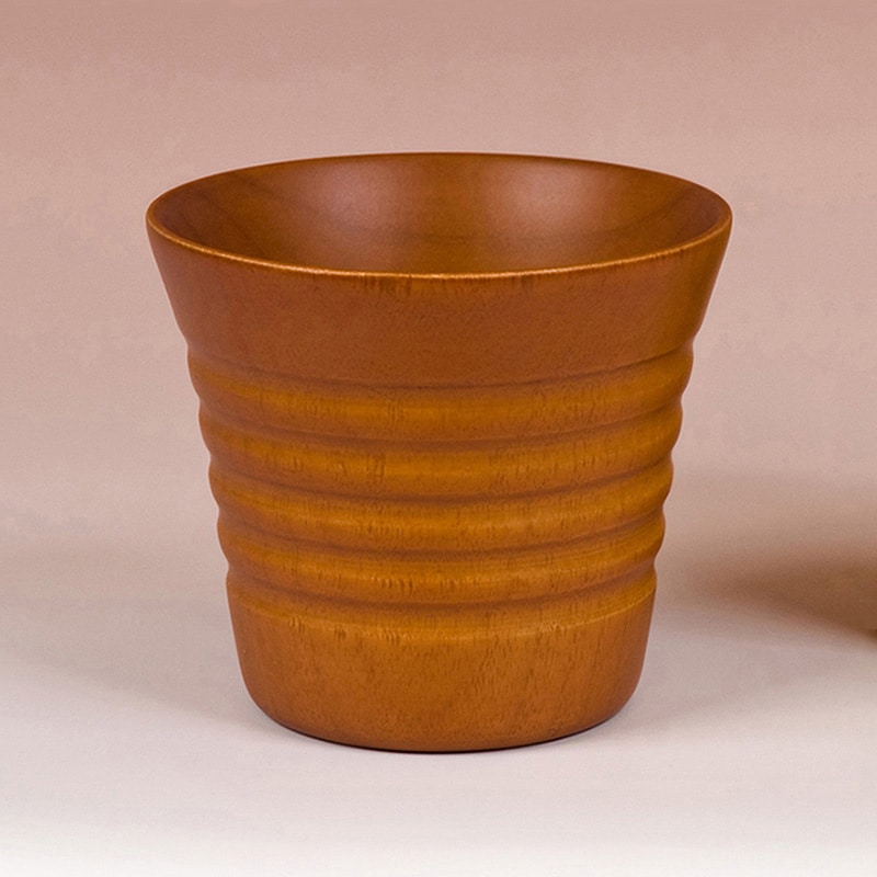 山下工芸 木製ラインカップ ライトブラウン 41011510 1個（ご注文単位1個）【直送品】
